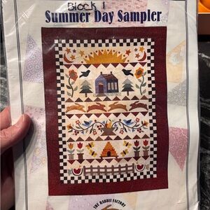 Summer Day Sampler Quilt Pattern and fabric